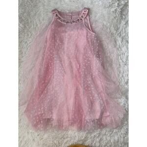 Beautiful Emma Riley girls sz. 6 pink "jewel" neckline party dress. Grt. shape